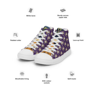 Jason Pierre Italy Women’s high top canvas shoes