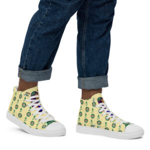 Jason Pierre Men’s high top canvas shoes