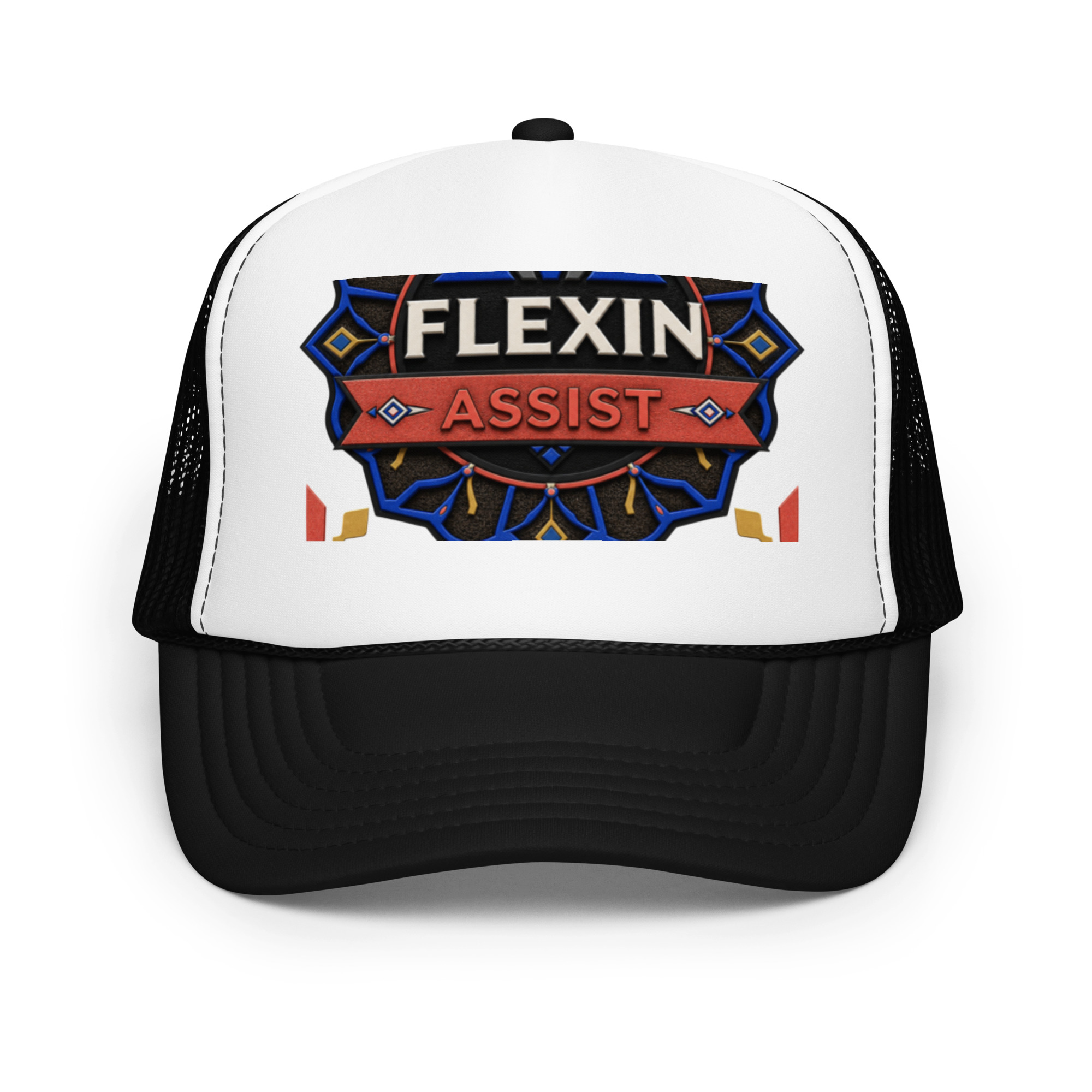 foam-trucker-hat-black-white-black-one-size-front-6a12553c4f6ce.jpg Flexin Assist Foam trucker hat