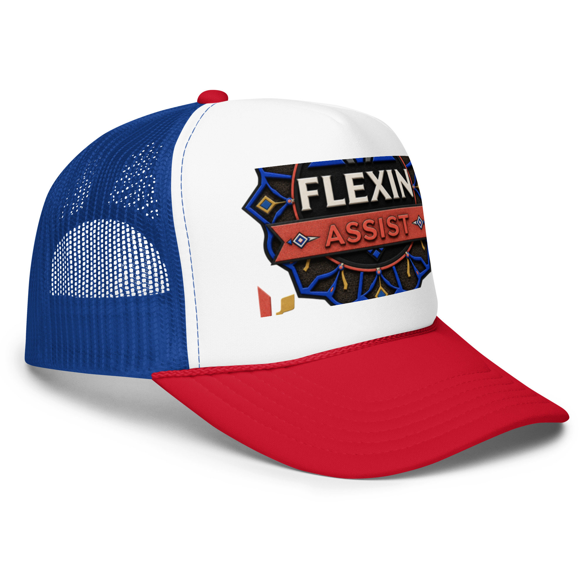 foam-trucker-hat-red-white-royal-one-size-right-front-6a12553c4fd90.jpg Flexin Assist Foam trucker hat