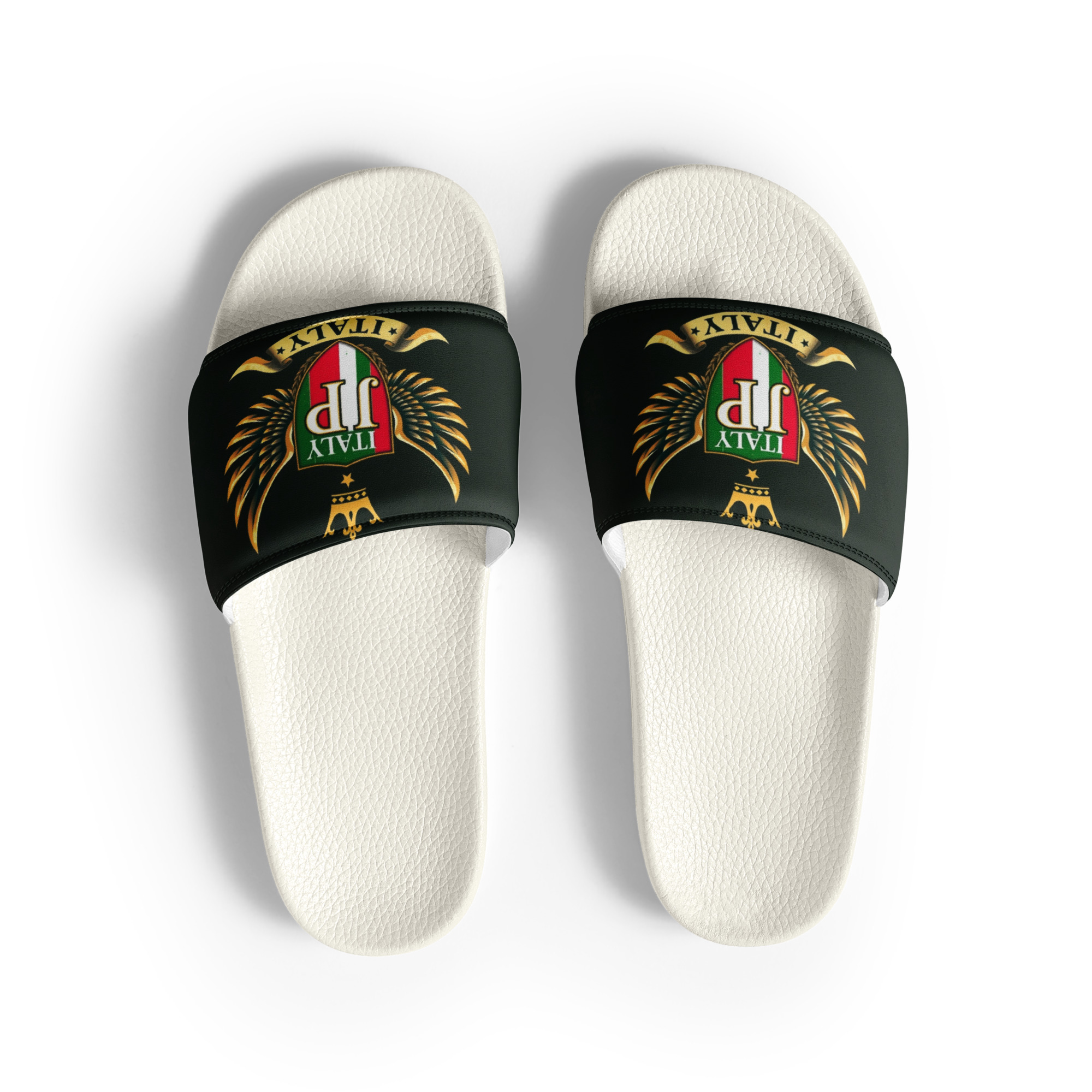 mens-slides-white-front-6a12522a91387.jpg Jason Pierre Italy Men’s slides
