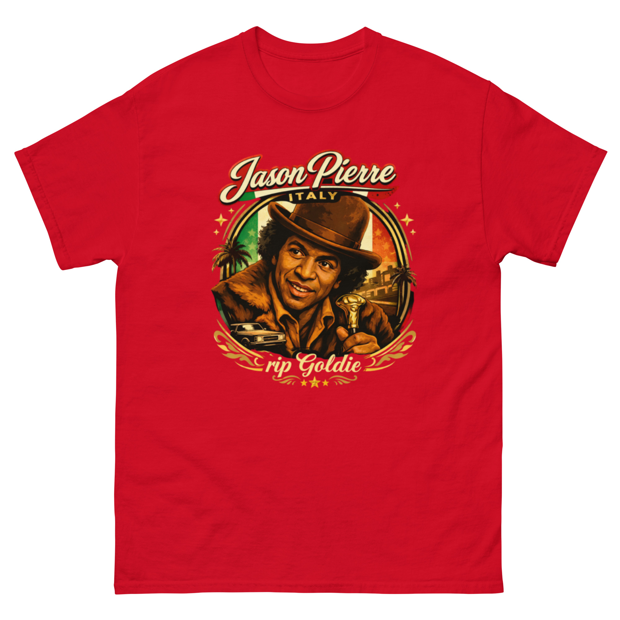 unisex-classic-tee-red-front-6a1251924fbda.jpg Rip Goldie Unisex classic tee
