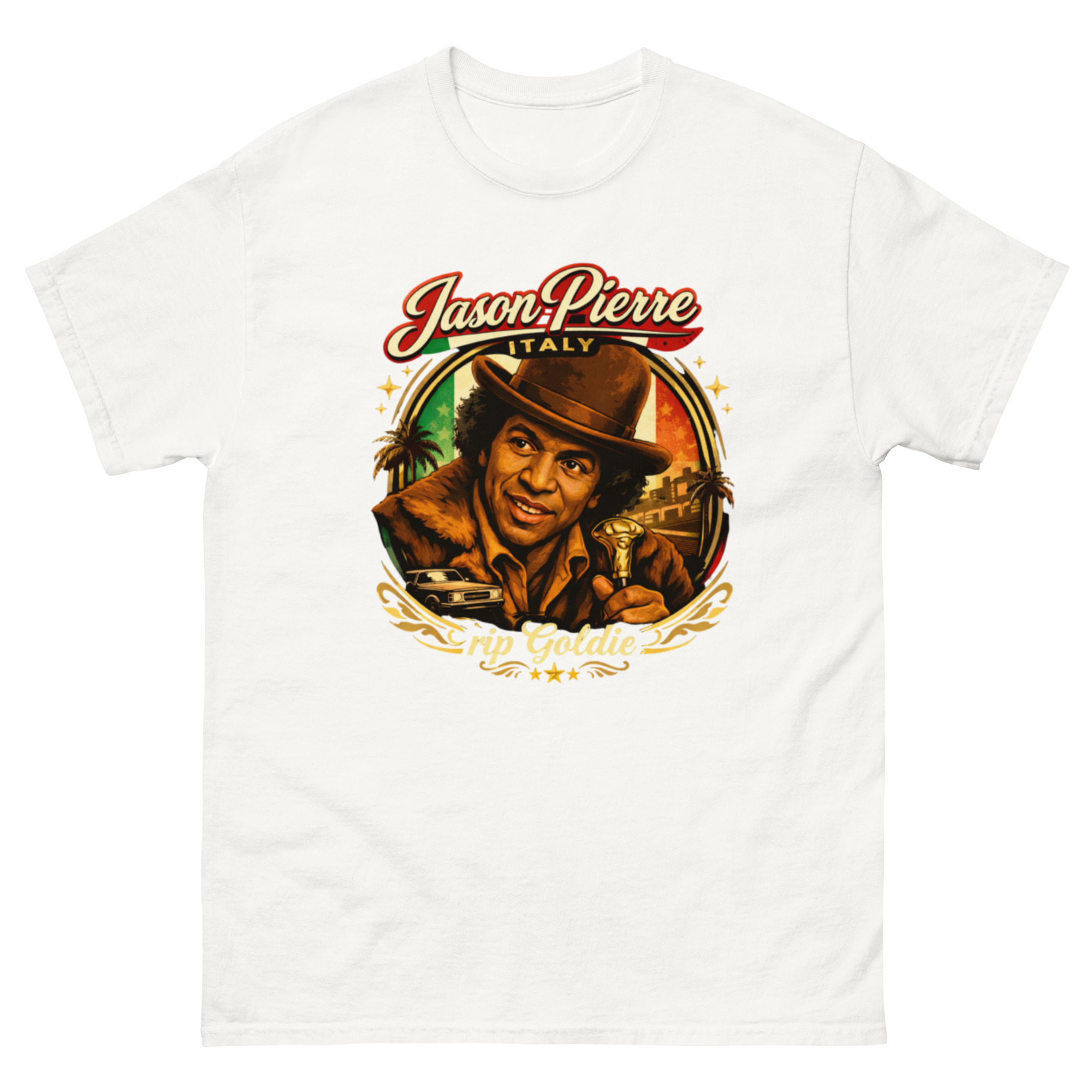unisex-classic-tee-white-front-6a12519249b45.jpg Rip Goldie Unisex classic tee