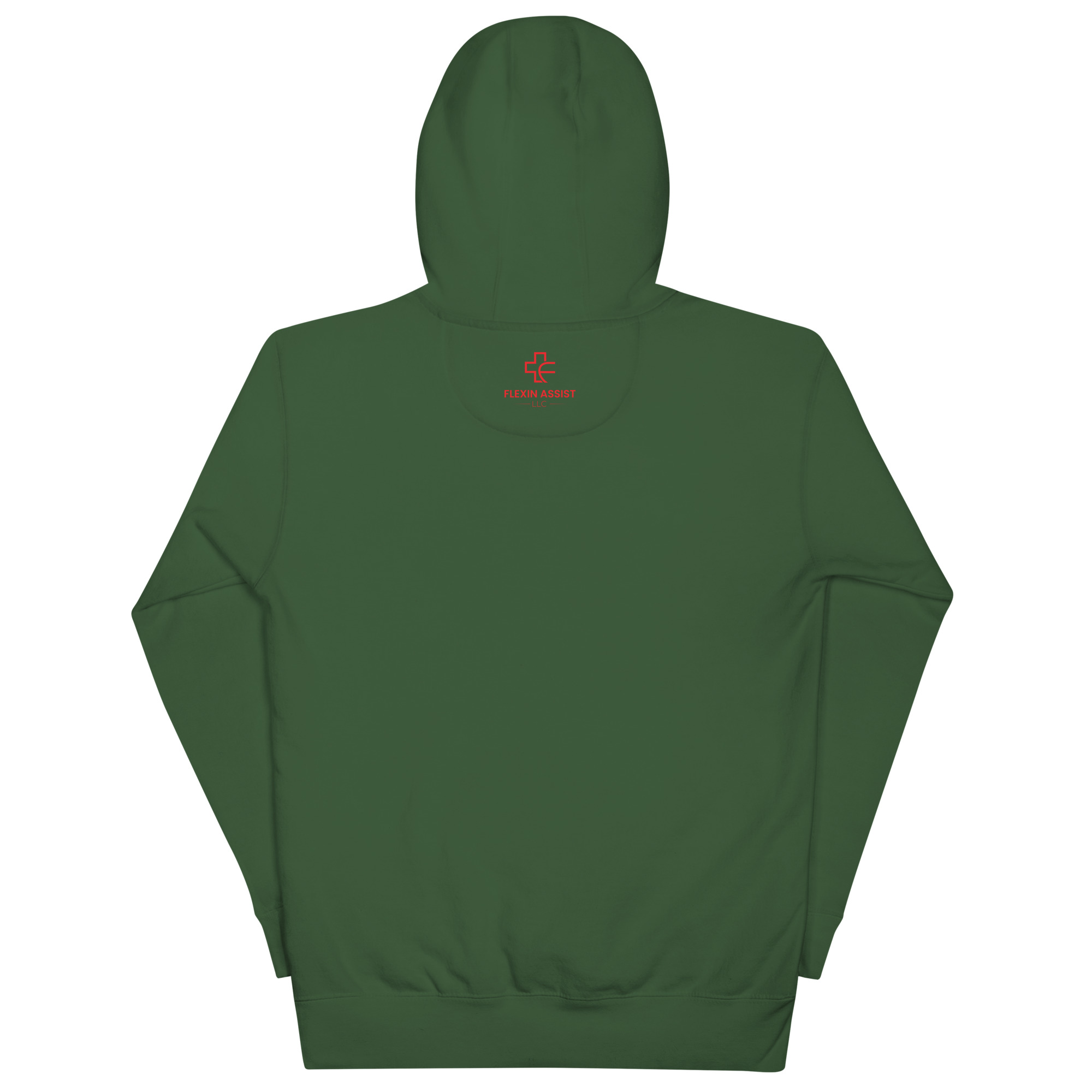 unisex-premium-pullover-hoodie-forest-green-back-6a1255eee2109.jpg Flexin Assist Unisex Hoodie