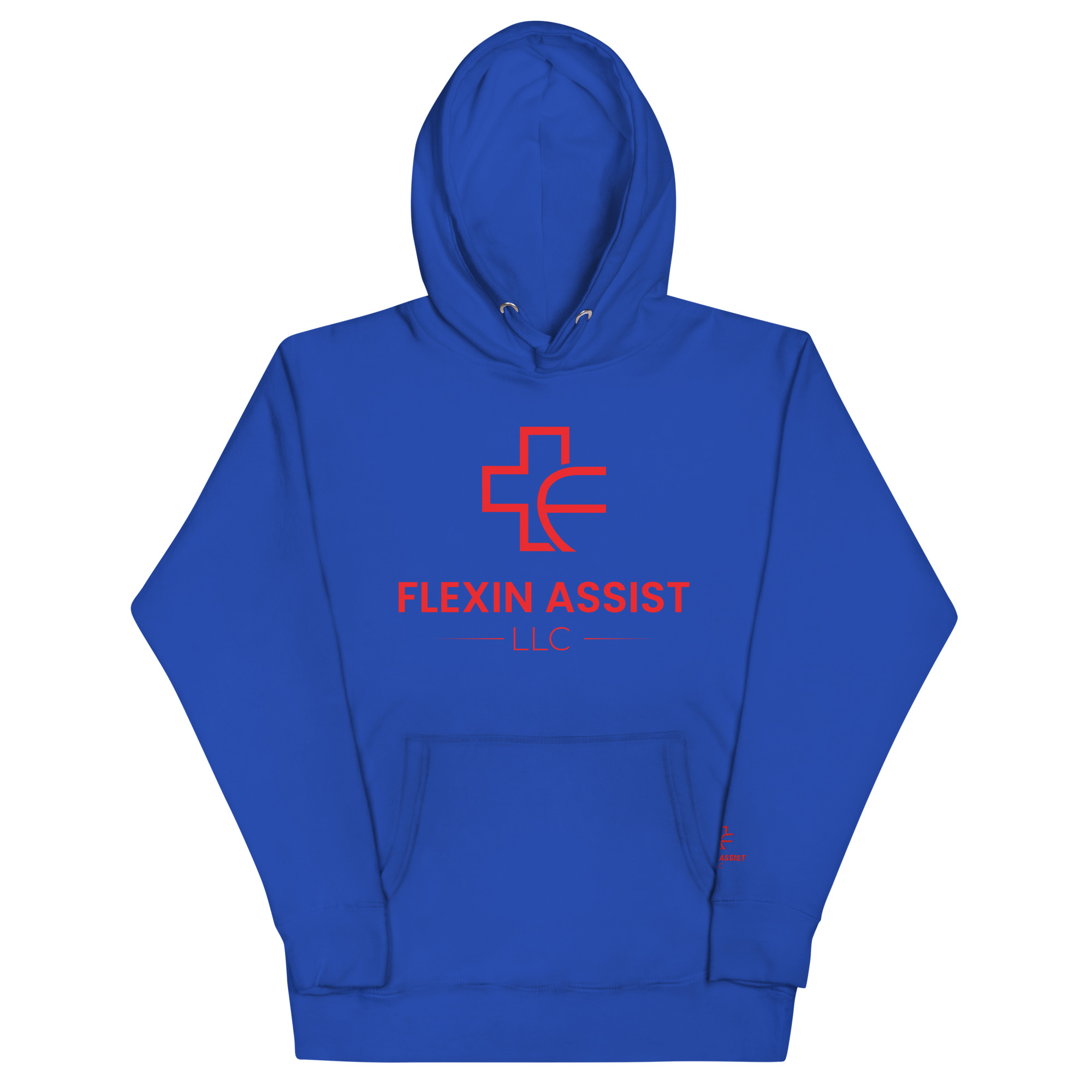 unisex-premium-pullover-hoodie-team-royal-front-6a1255eed6c5a.jpg Flexin Assist Unisex Hoodie