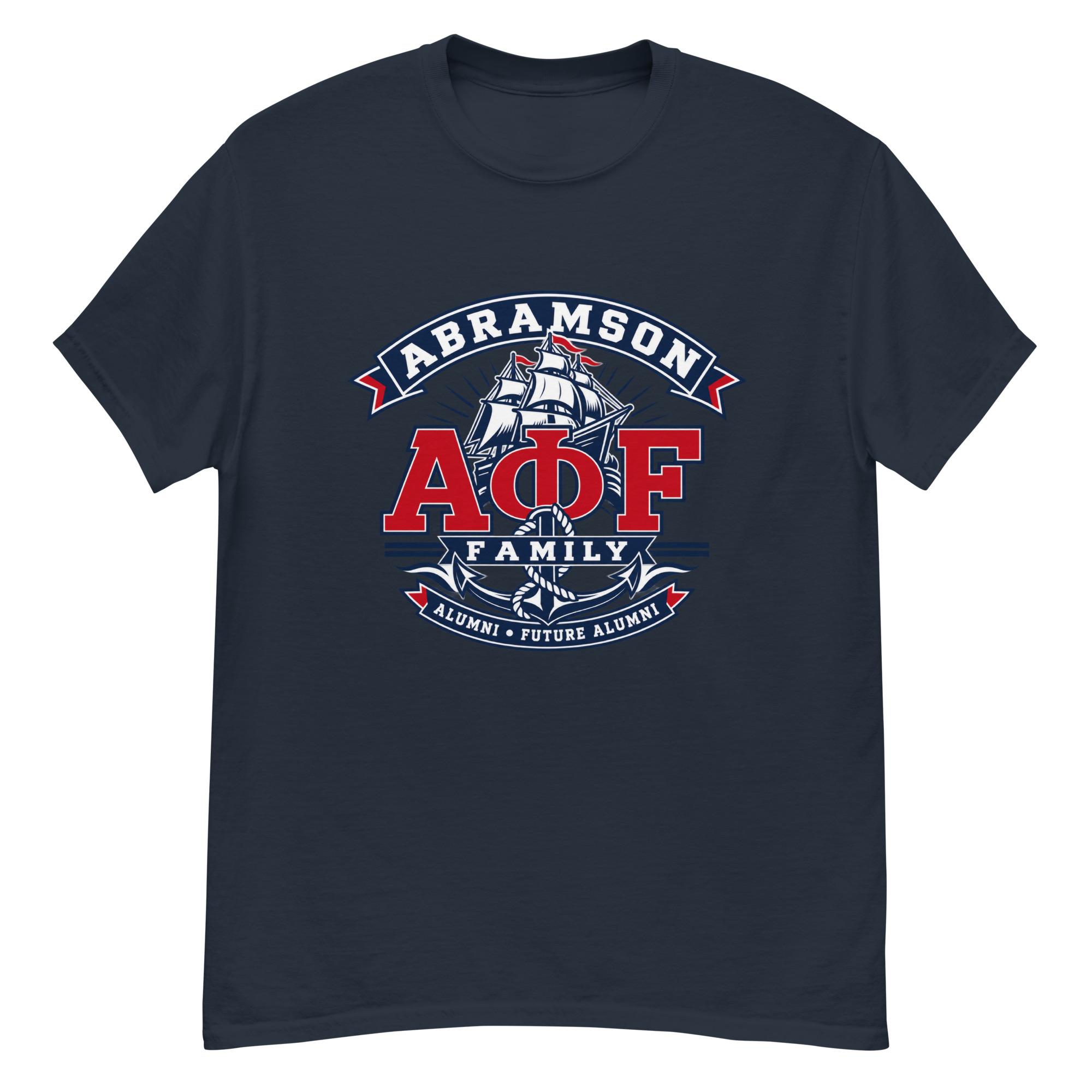 unisex-classic-tee-navy-front-6abc3566ea0b2.jpg Abe Family Unisex classic tee