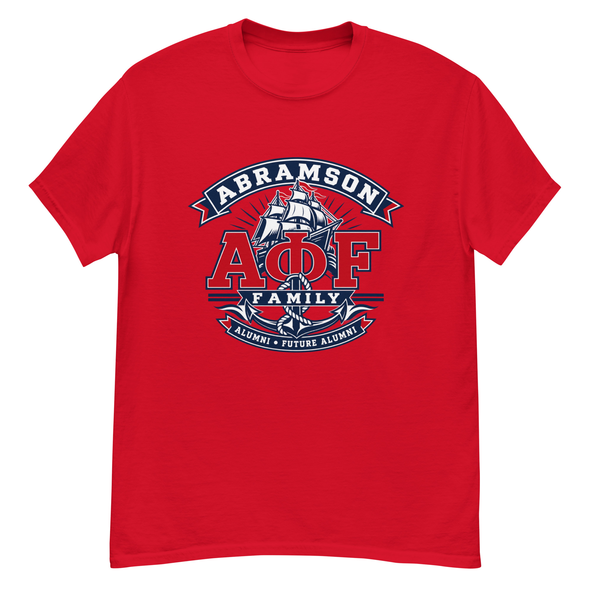 unisex-classic-tee-red-front-6abc3566eb01d.jpg Abe Family Unisex classic tee